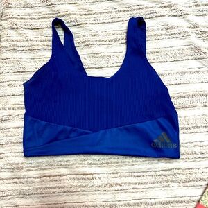 Adidas blue sports bra, size medium